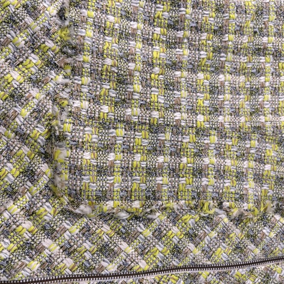 Coldwater Creek Women's Tweed Jacket‎ Size 12 Zipper Front Green Career Casual - Picture 10 of 11